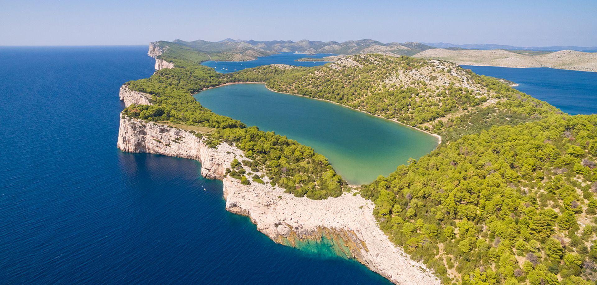 a lake in national park Telascica on Kornati